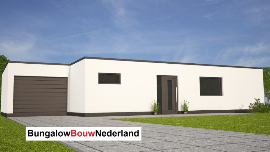 BungalowbouwNL moderne energieneutrale levensloopbestendige woning staalframebouw type L113