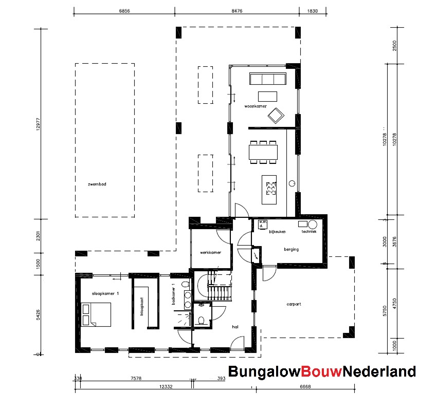BungalowbouwNederland H394 levensloopbestendige villa met verblijf boven ATLANTA MBS 