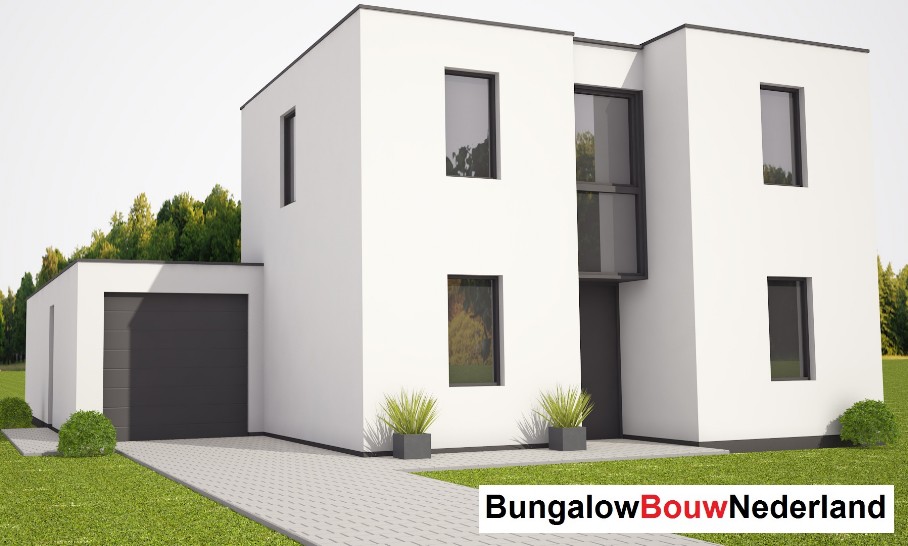 Bungalowbouwnederland H329 levensloopbestendig met gastenverdieping staalframebouw  