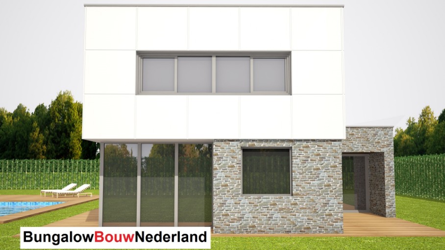 Bungalowbouwnederland M334 moderne semibungalow gelijkvloers met verdieping Bungalowbouwnederland M334 moderne semibungalow gelijkvloers met verdieping
