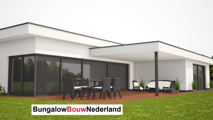 Bungalowbouwnederland Moderne gelijkvloerse levensloopbestendige woning hoog plafond B98