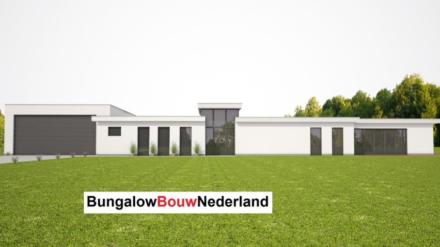 Grote bungalow met grote garage of werkplaats voor camper of caravan type L47 Grote bungalow met grote garage of werkplaats voor camper of caravan type L47