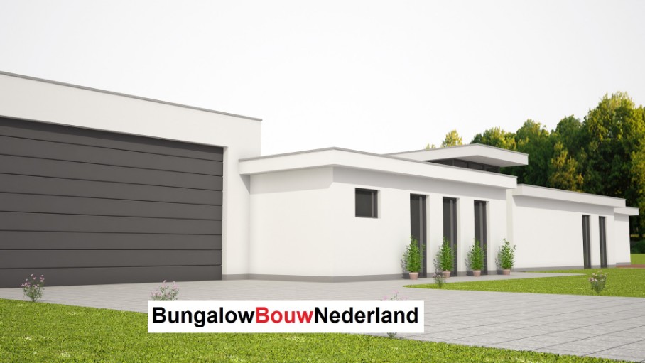 Grote bungalow met grote garage of werkplaats voor camper of caravan type L47 Grote bungalow met grote garage of werkplaats voor camper of caravan type L47