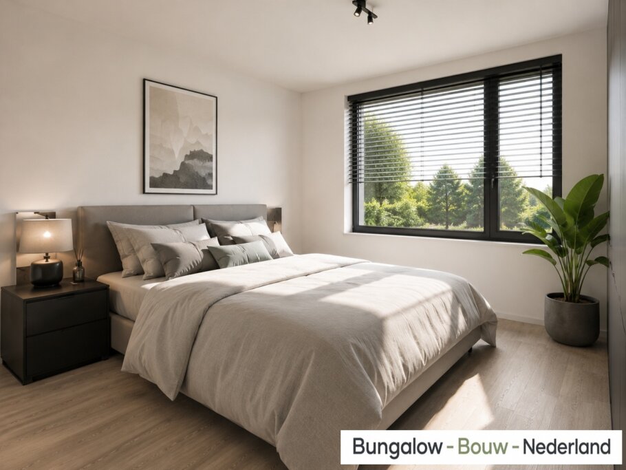 Interieur inspiratie voor bungalow L154 LK met plat dak en prefab staalframebouw constructie