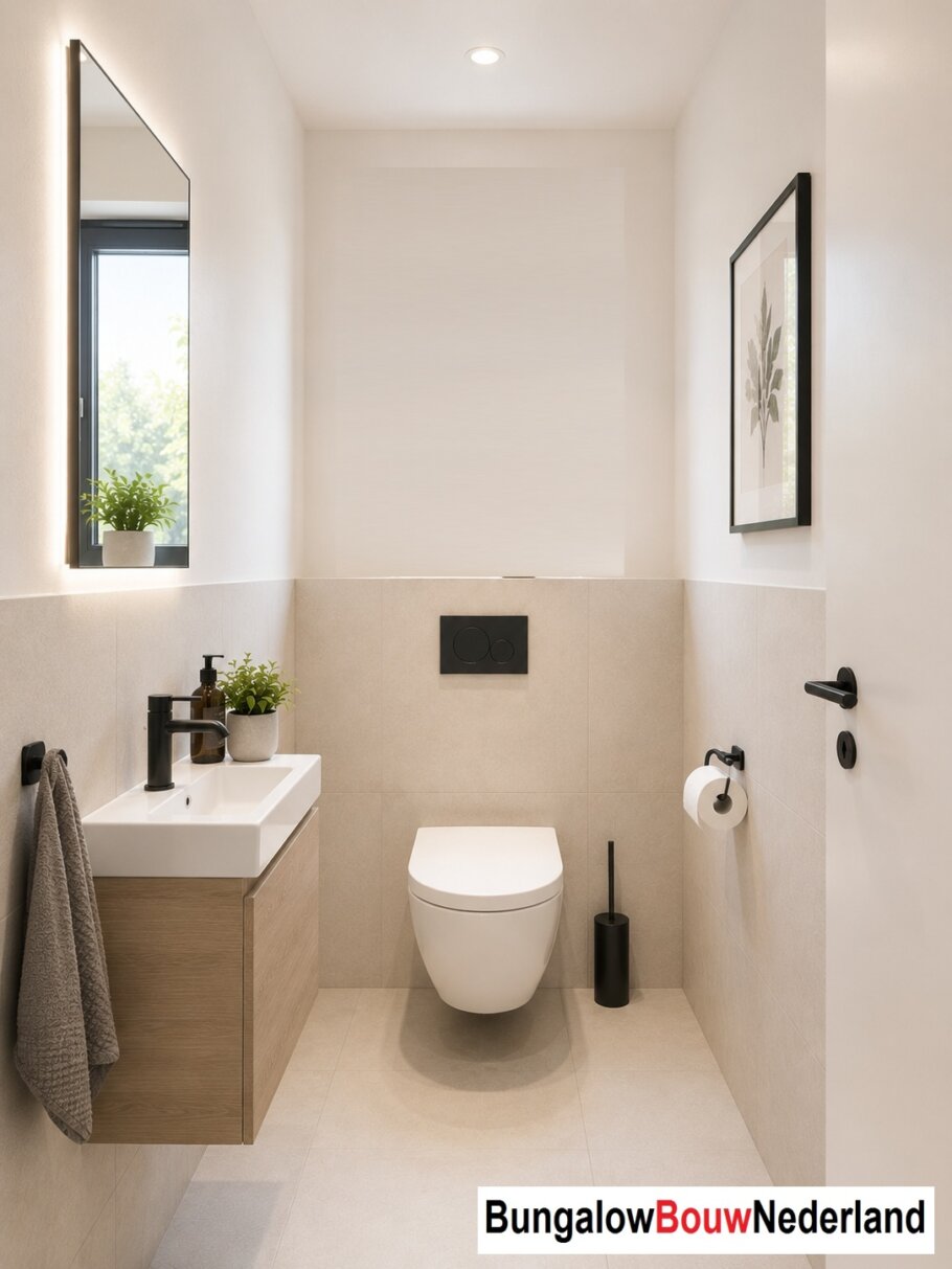 Interieur inspiratie voor bungalow L154 met plat dak en prefab staalframebouw constructie