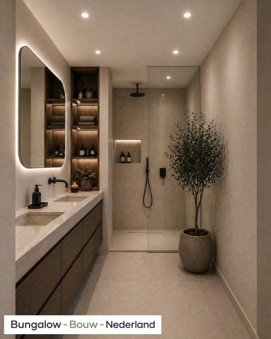 Modern interieur van gelijkvloerse bungalow L-198