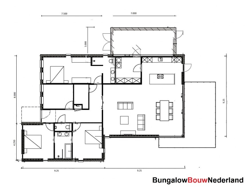 L type 164 Bungalowbouw in Nederland fraaie levensloopbestendige woningen  Staalframebouw Nederland