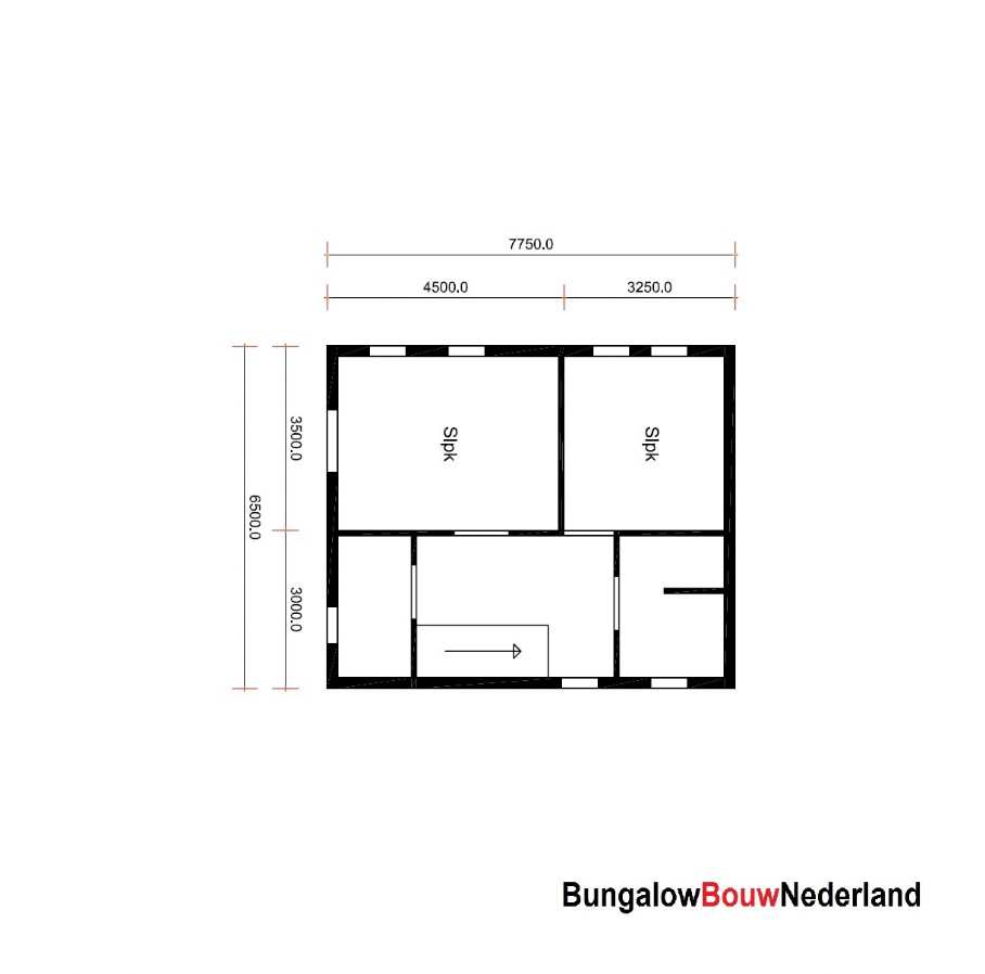 moderne woning met slaapkamer begane grond gelijkvloers en slaapkamer boven H301