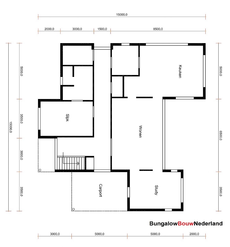 moderne woning met slaapkamer begane grond gelijkvloers en slaapkamer boven H301