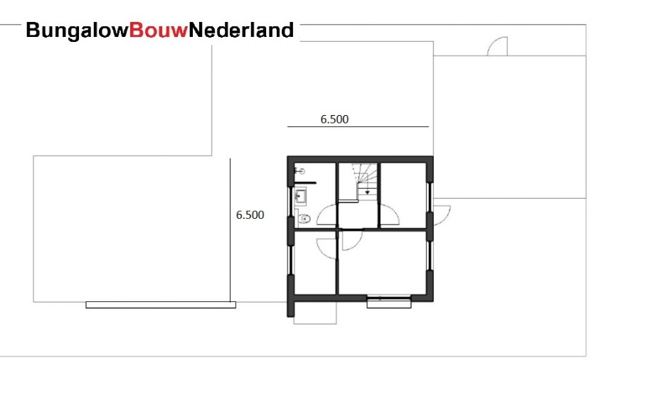 H 358V2 levensloopbestendige bungalow met kleine verdieping ATLANTA staalframe