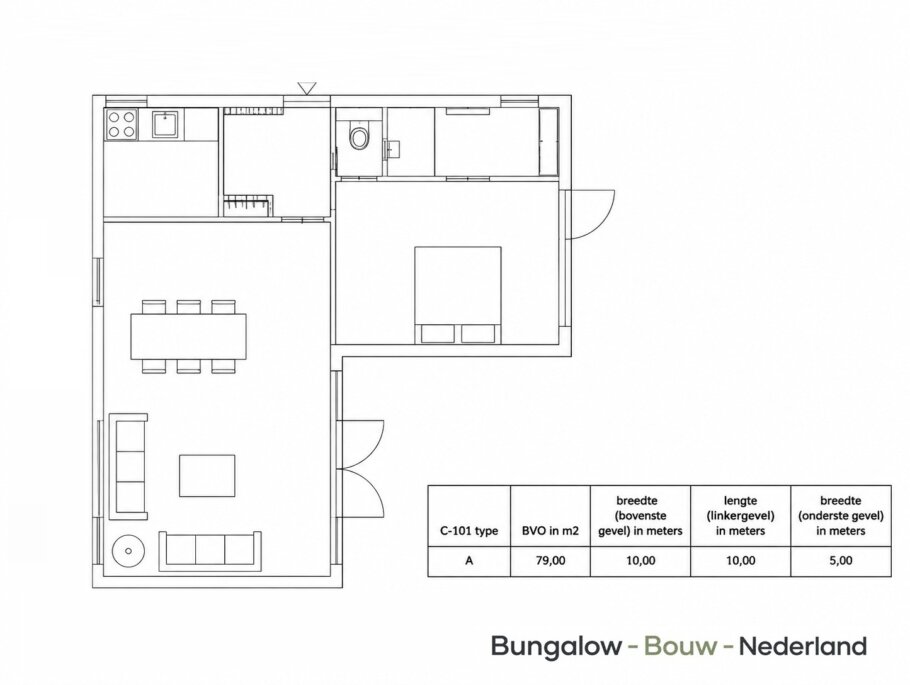 op deze pagina van de modulaire ontwerpserie C-101 vindt u voorbeeldplattgronden