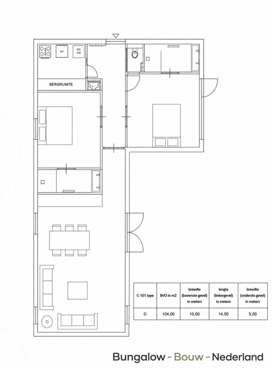 op deze pagina van de modulaire ontwerpserie C-101 vindt u voorbeeldplattgronden