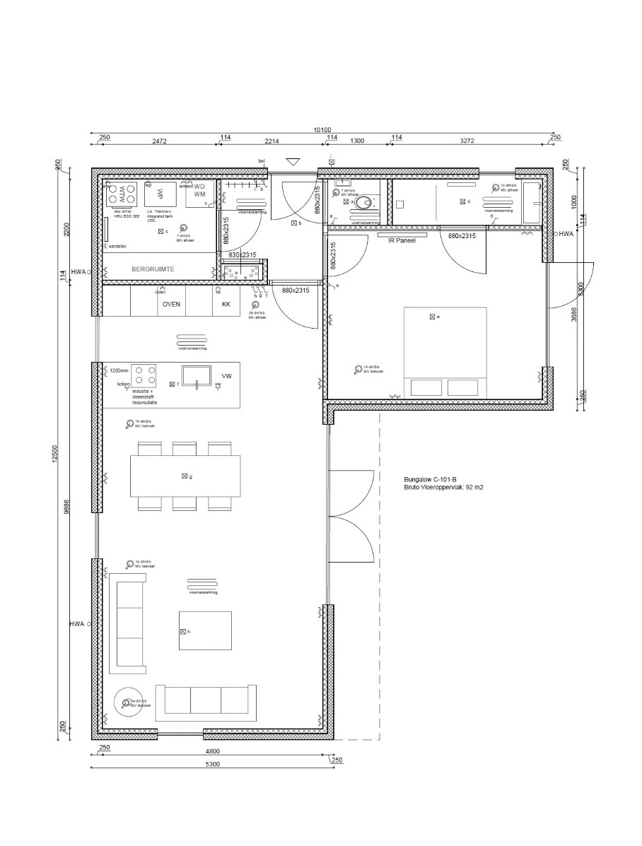 C101 B 92 m2 bungalow goedkoper bouwen met staalframe