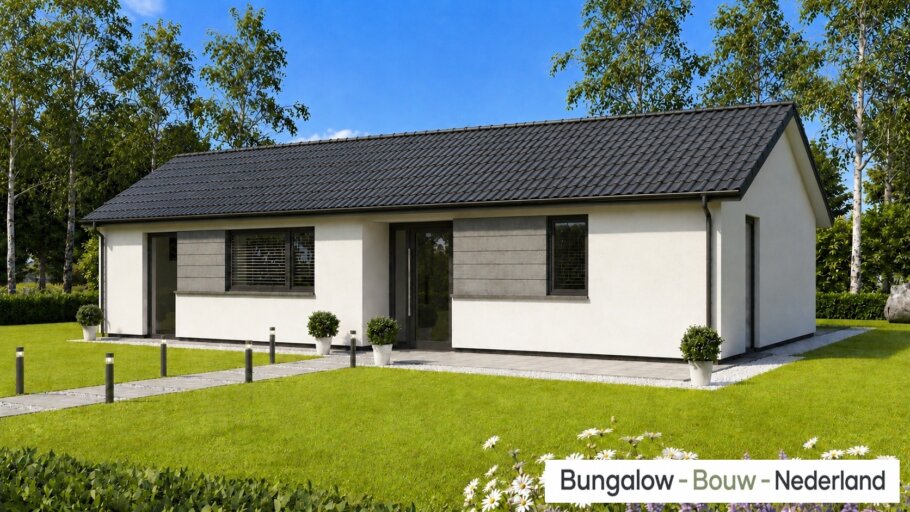 Betaalbare 100 m2 bungalow met laag hellend dak L-154 LK