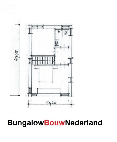 plattegrond alles gelijkvloers woonkamer slaapkamer badkamer H289