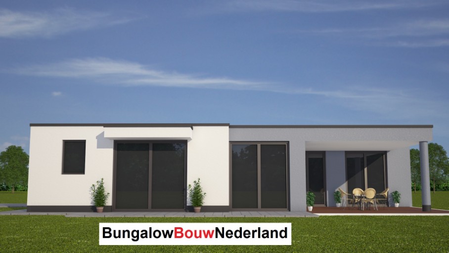 bugalow type L83 gelijkvloers met overdekt terras Bungalowbouwnederland.nl bugalow type L83 gelijkvloers met overdekt terras Bungalowbouwnederland.nl