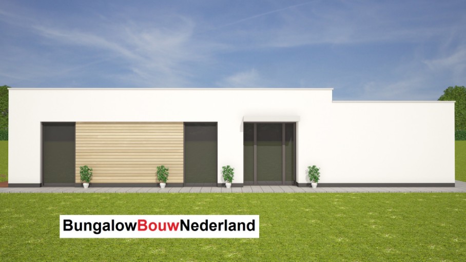 bungalow L vorm ontwerp met overdekt terras type L36 bungalowbouw-nederland 