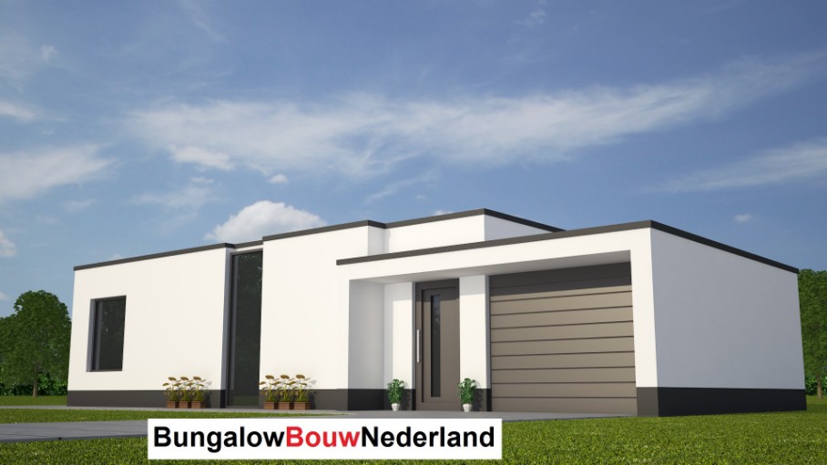 bungalow met garage ontwerpen en bouwen met staalframebouw type L25