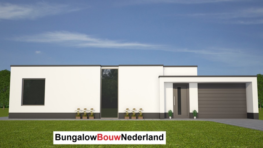 bungalow met garage ontwerpen en bouwen met staalframebouw type L25