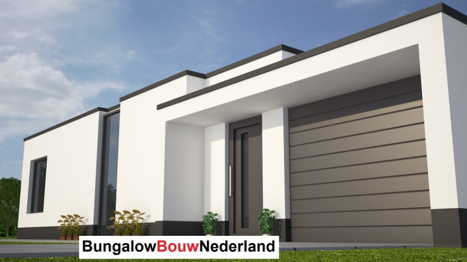 bungalow met garage ontwerpen en bouwen met staalframebouw type L25