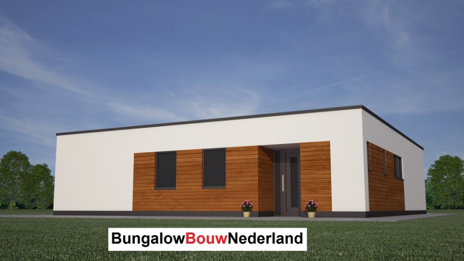 bungalow met veel glas en overdekt terras energieneutrale uitvoering type L22