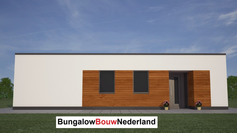 bungalow met veel glas en overdekt terras energieneutrale uitvoering type L22