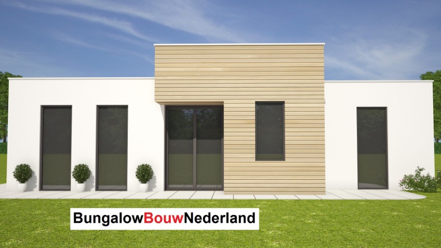 bungalow ontwerp type L41 met ruime woonkamer en 4 slaapkamers