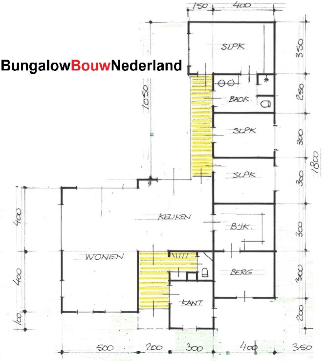 bungalow ontwerp type L41 met ruime woonkamer plattegrond indeling bungalow ontwerp type L41 met ruime woonkamer plattegrond indeling