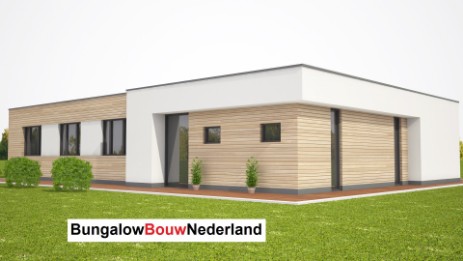 bungalow ontwerpkosten  en bouwkosten overstek boven pui plat dak type L90 bungalow ontwerpkosten  en bouwkosten overstek boven pui plat dak type L90