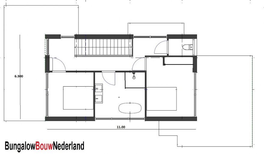 bungalowbouw Nederland ATLANTA MBS H397 moderne kubistische woning  Staalframebouw 