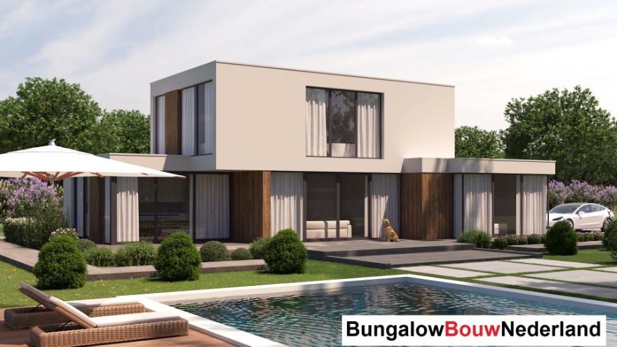 bungalowbouw en staalframebouw Nederland H397 moderne kubistische woning levensloopbestendig bungalowbouw en staalframebouw Nederland H397 moderne kubistische woning levensloopbestendig