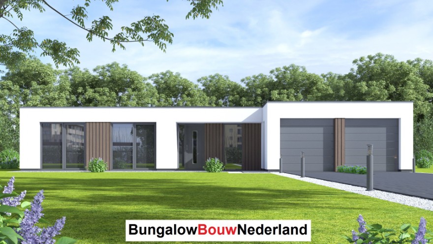 bungalowbouw nederland ontwerp L170 levensloop woning woonkamer verhoogd plafond  staalframebouw 