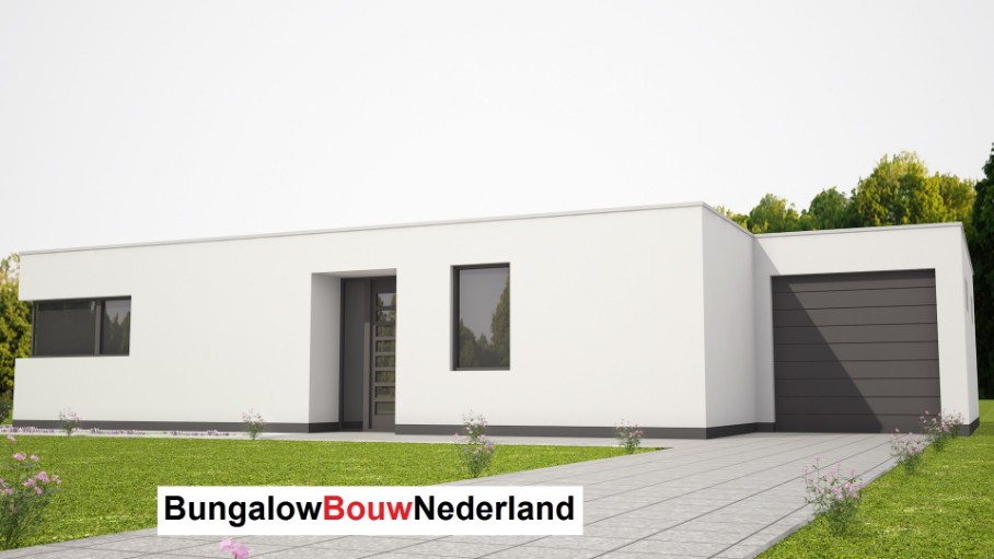 bungalowontwerp L45 energieneutraal  gelijkvloers catalogusbouwer prefabbouw