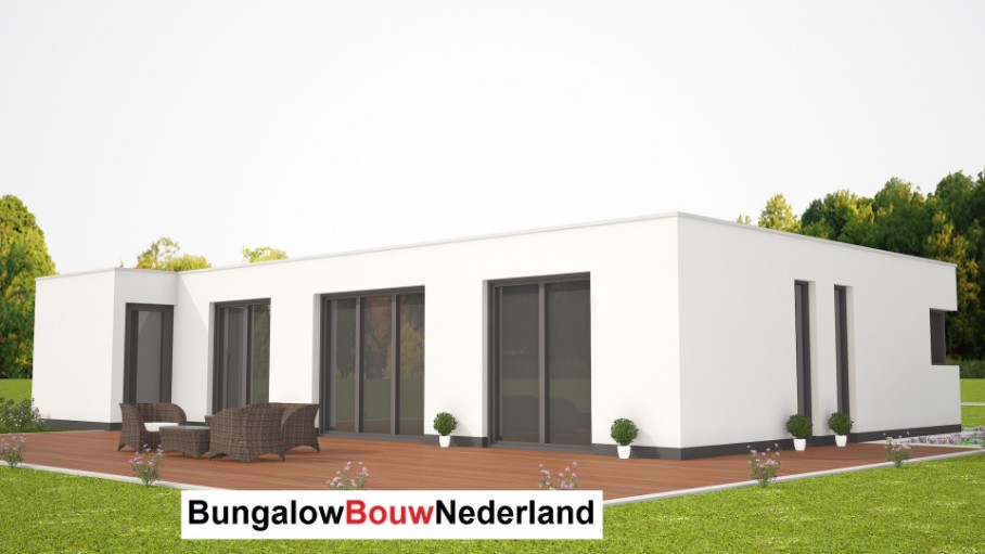 bungalowontwerp L45 energieneutraal  gelijkvloers catalogusbouwer prefabbouw