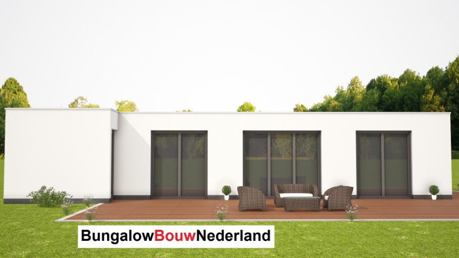 bungalowontwerp L45 energieneutraal  gelijkvloers catalogusbouwer prefabbouw