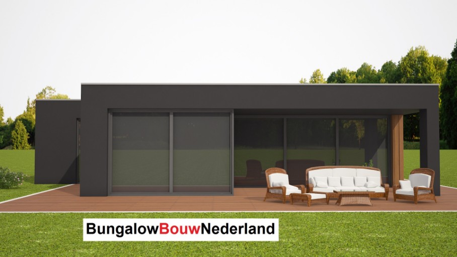 catalogusbouw bungalow met plat dak  onder architectuur type L71