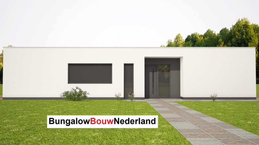 energieneutrale bungalow met overdekt terras  catalogus ontwerp en bouw   type L 80