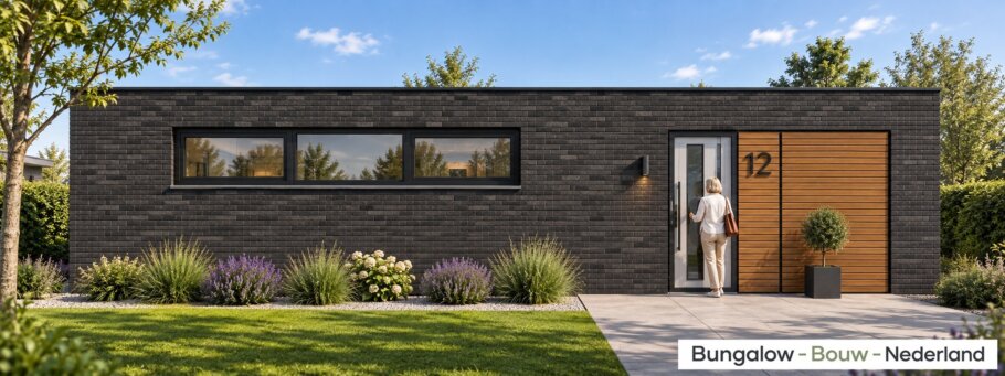 Moderne gelijkvloerse L-vorm bungalow BBN L-203
