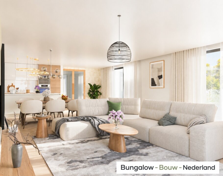 Modern interieur van levensloopbestendige bungalow L-178