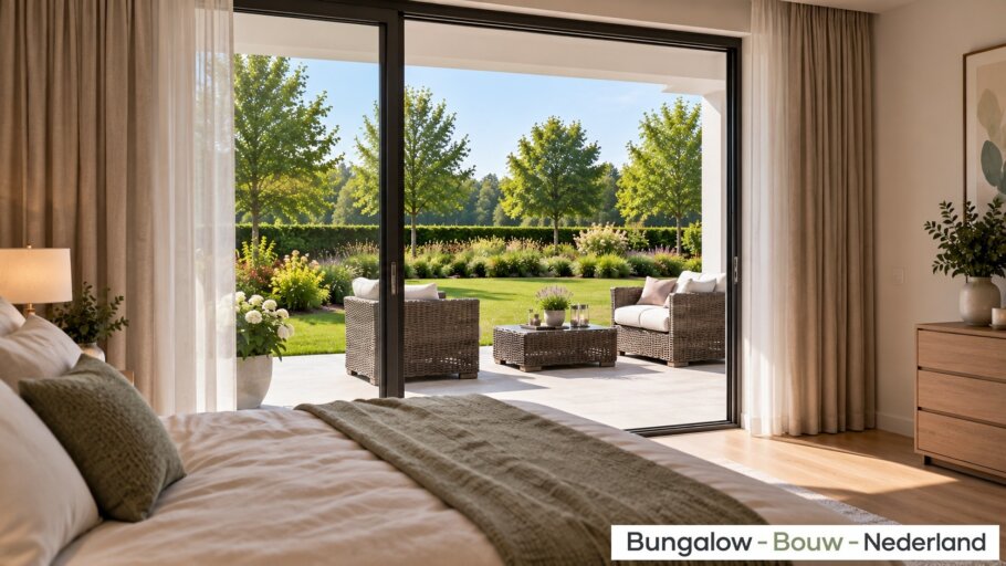 Modern interieur van gelijkvloerse bungalow L-100-v1