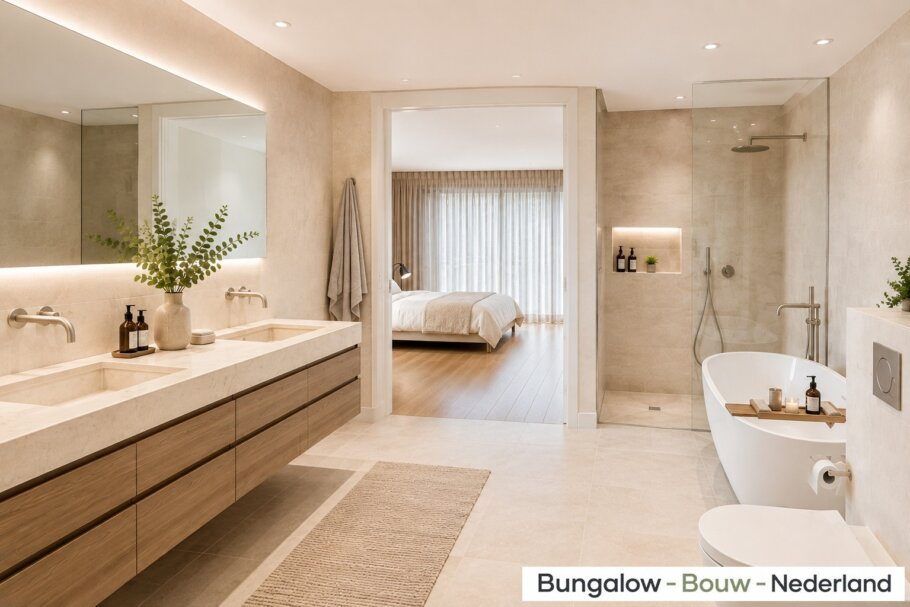 Modern interieur van gelijkvloerse bungalow L-100-v1