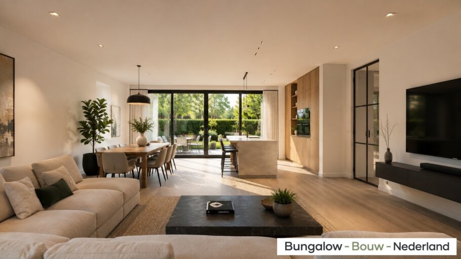 Modern interieur van levensloopbestendige bungalow L-163