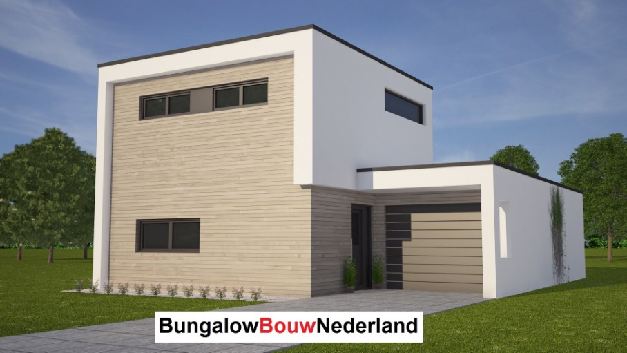 kleine kubuswoning gelijkvloers wonen en slapen met kleine verdieping H87 kleine kubuswoning gelijkvloers wonen en slapen met kleine verdieping H87