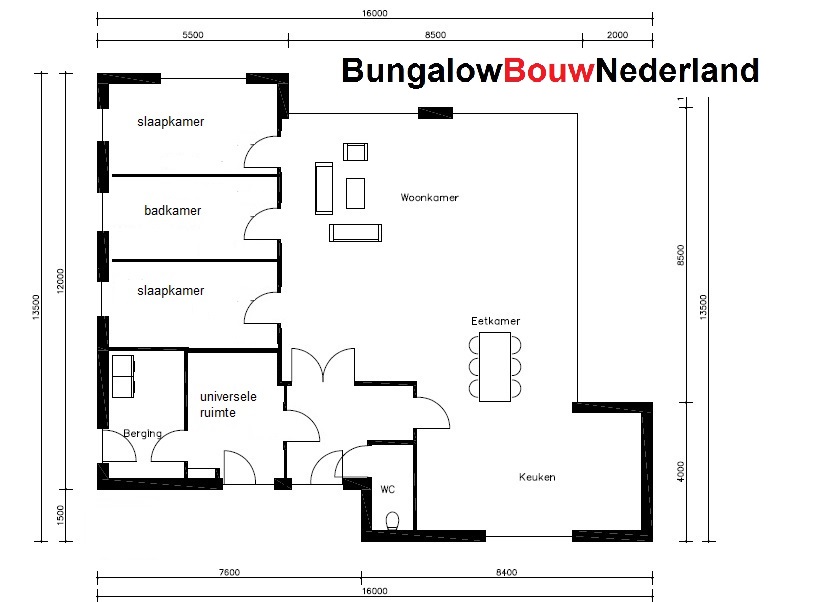 kubistische eenlaagse bungalow met overdekt terras plattegrond indeling L24 kubistische eenlaagse bungalow met overdekt terras plattegrond indeling L24