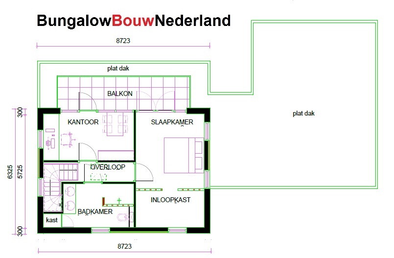 plattegrond indeling kubistische woning met gasten verblijf gelijkvloers leven senioren ontwerp H204