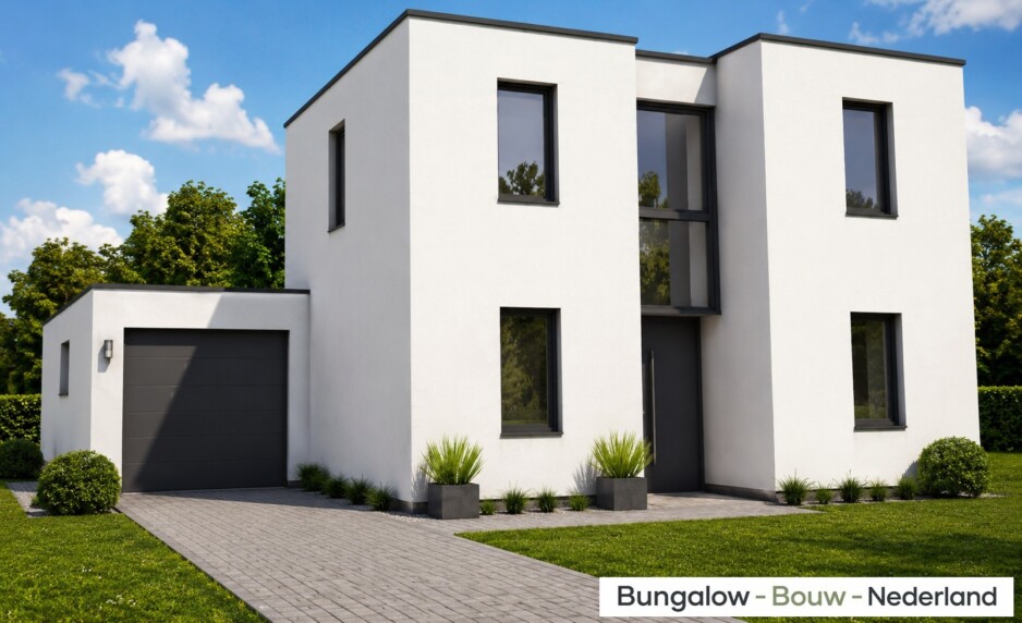 Bungalowbouwnederland H329 levensloopbestendig met gastenverdieping staalframebouw  
