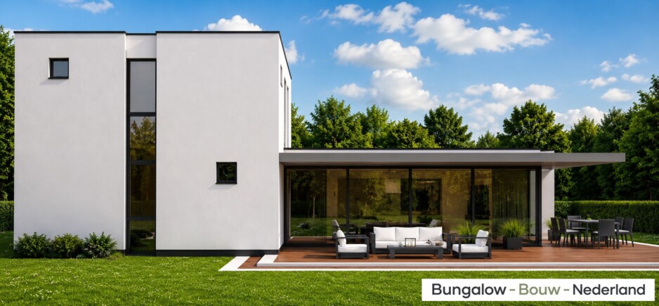 Bungalowbouwnederland H329 levensloopbestendig met gastenverdieping staalframebouw  