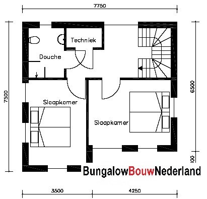 levensloopbestendig wonen en slapen begane grond met verdieping H74 plattegrond indeling