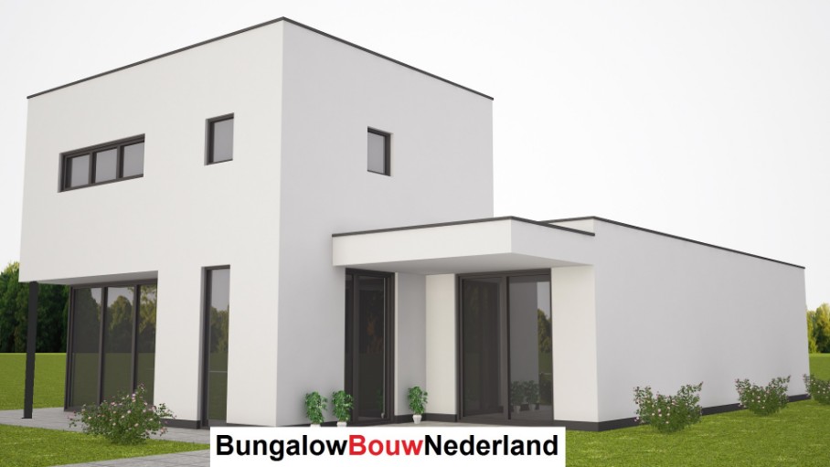 levensloopbestendige villa gelijkvloers wonen en slapen met gastenverblijf ontwerp H223