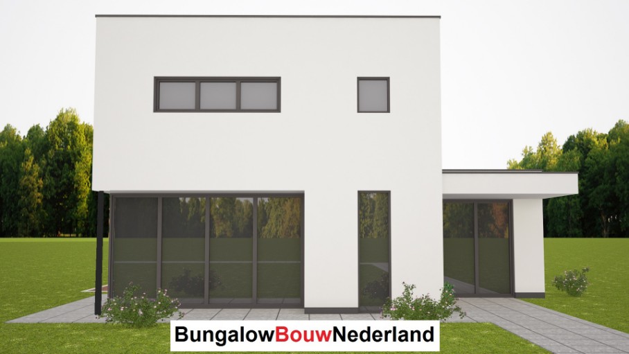 levensloopbestendige villa gelijkvloers wonen en slapen met gastenverblijf ontwerp H223